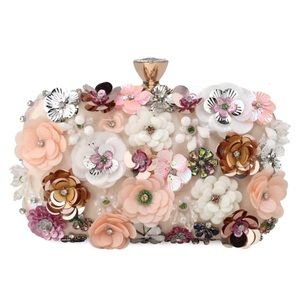 Jane Chic Designs Apricot Blooming Bliss Clutch
